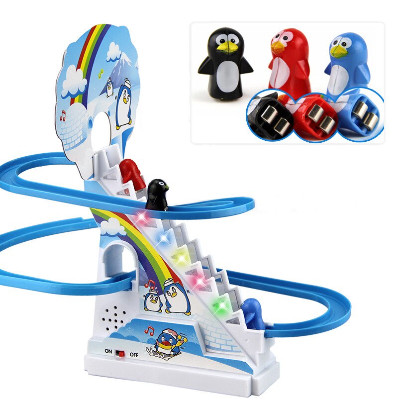 mainan tangga penguin mainan penguin perosotan bebek seluncur mainan bebek sliding penguin slide thomas train seluncuran musik dan suara mainan unik anak edukasi