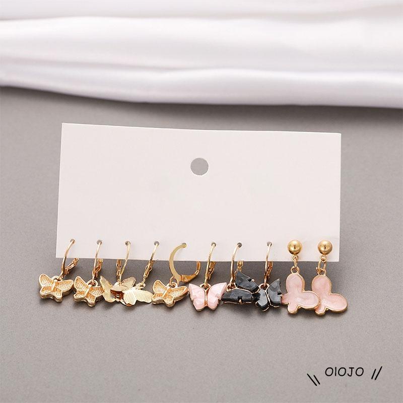 Lucu Anting Kupu-kupu Kreatif Temperamen Sederhana Dan Fashionable Aksesoris Wanita - ol