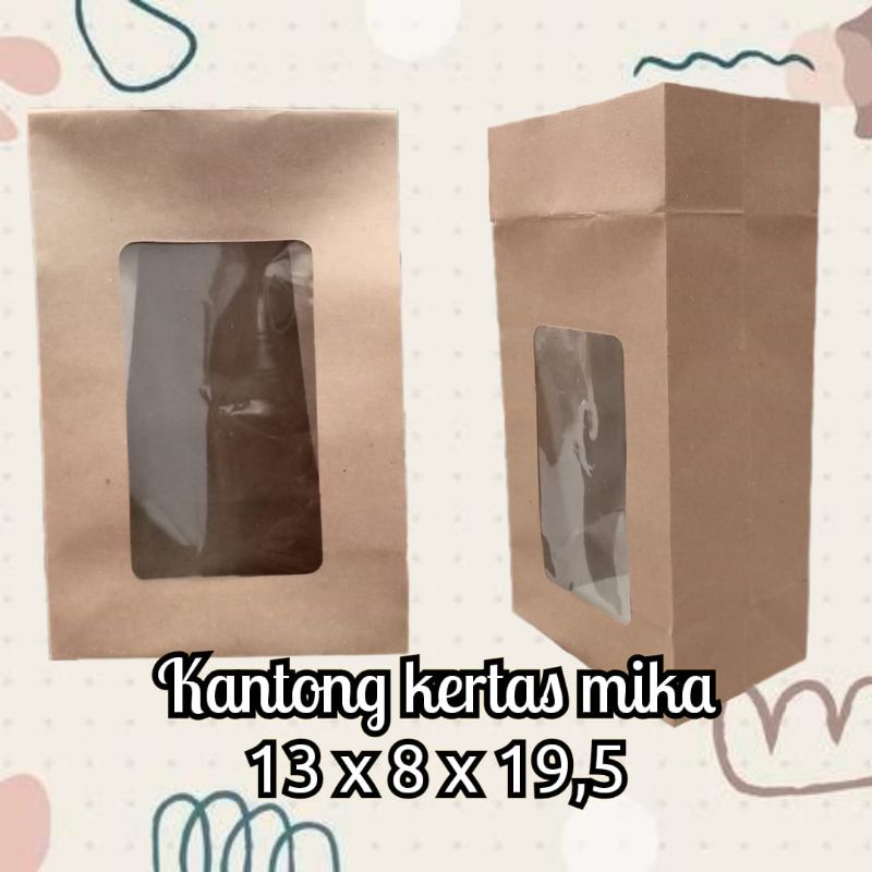 

kantong kertas dengan mika transparan