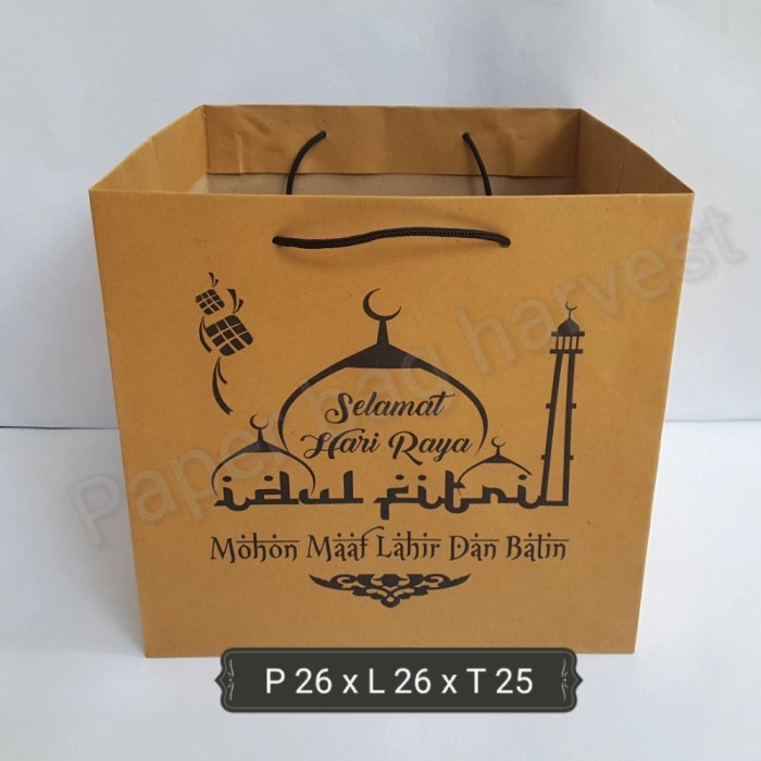 

NEW Paper bag Idul Fitri kotak kue dan kotak bento untuk lebaran