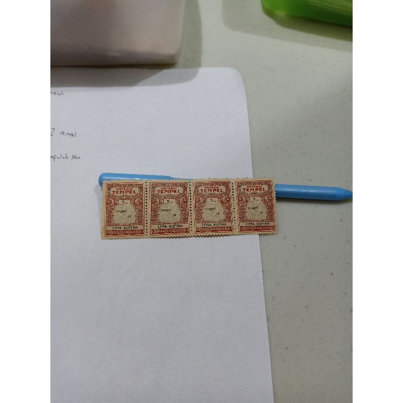 

Meterai Tempel 5 Lima Rupiah tanggal 19 Prangko Perangko Stamp