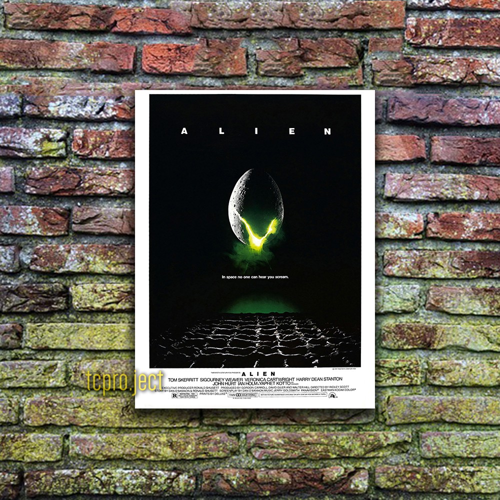 ALIEN 1979 FILM FILM POSTER - HIASAN DINDING POSTER KAYU