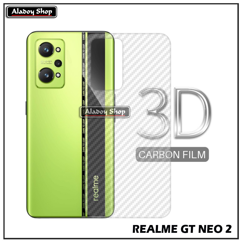 PAKET 3 IN 1 Tempered Glass Layar Realme GT Neo 2 Free Tempered Glass Camera dan Skin Carbon