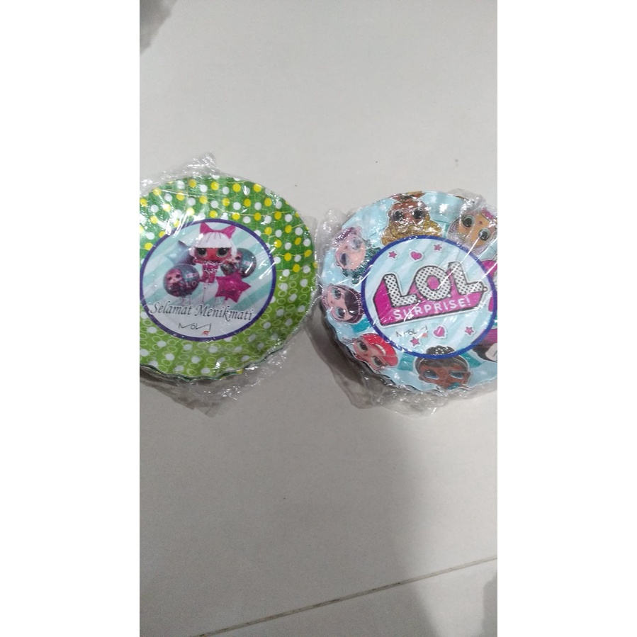 PIRING KUE LOL / PIRING KERTAS LOL / PIRING TART PIRING PESTA ( 1 PACK )