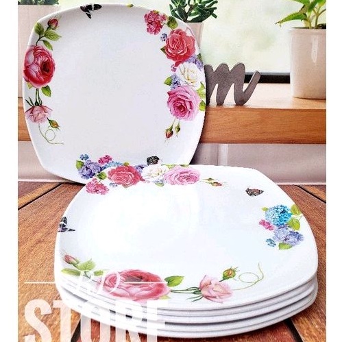 PROMO 6.PCS PIRING CEPER TEPLEK PERSEGI MOTIF DAUN