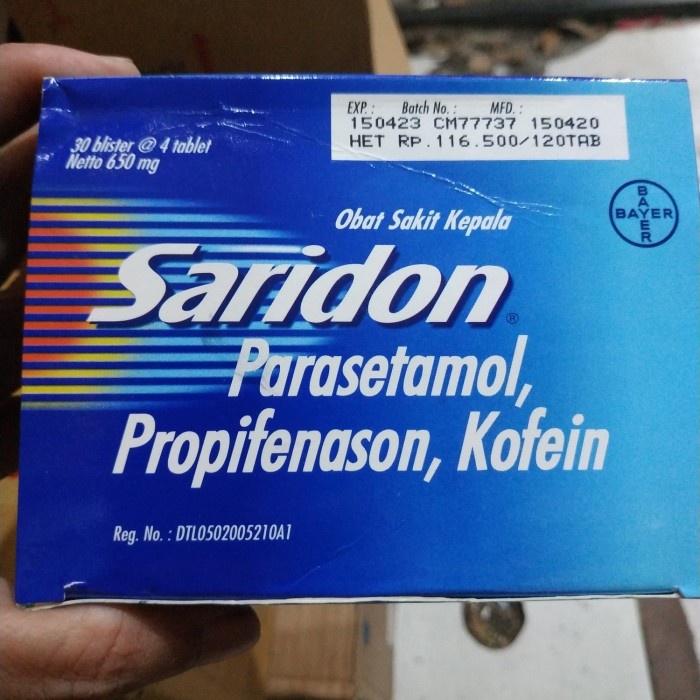Saridon Box Isi 30 Strip