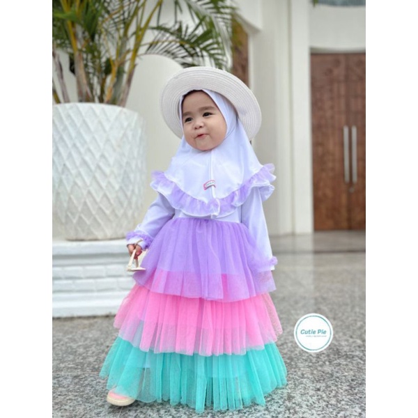 Gamis Ayumi Rainbow By Cutie Pie Original / Asli / Gamis anak lucu cantik keren kekinian imut