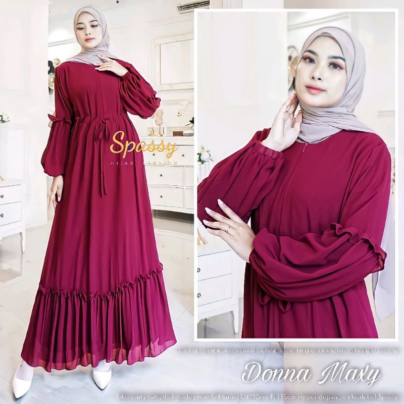 DONNA MAXY LENGAN BALON CERUTYBEBYDOLL HARGA AMBYAR KUALITAS ORIGINAL