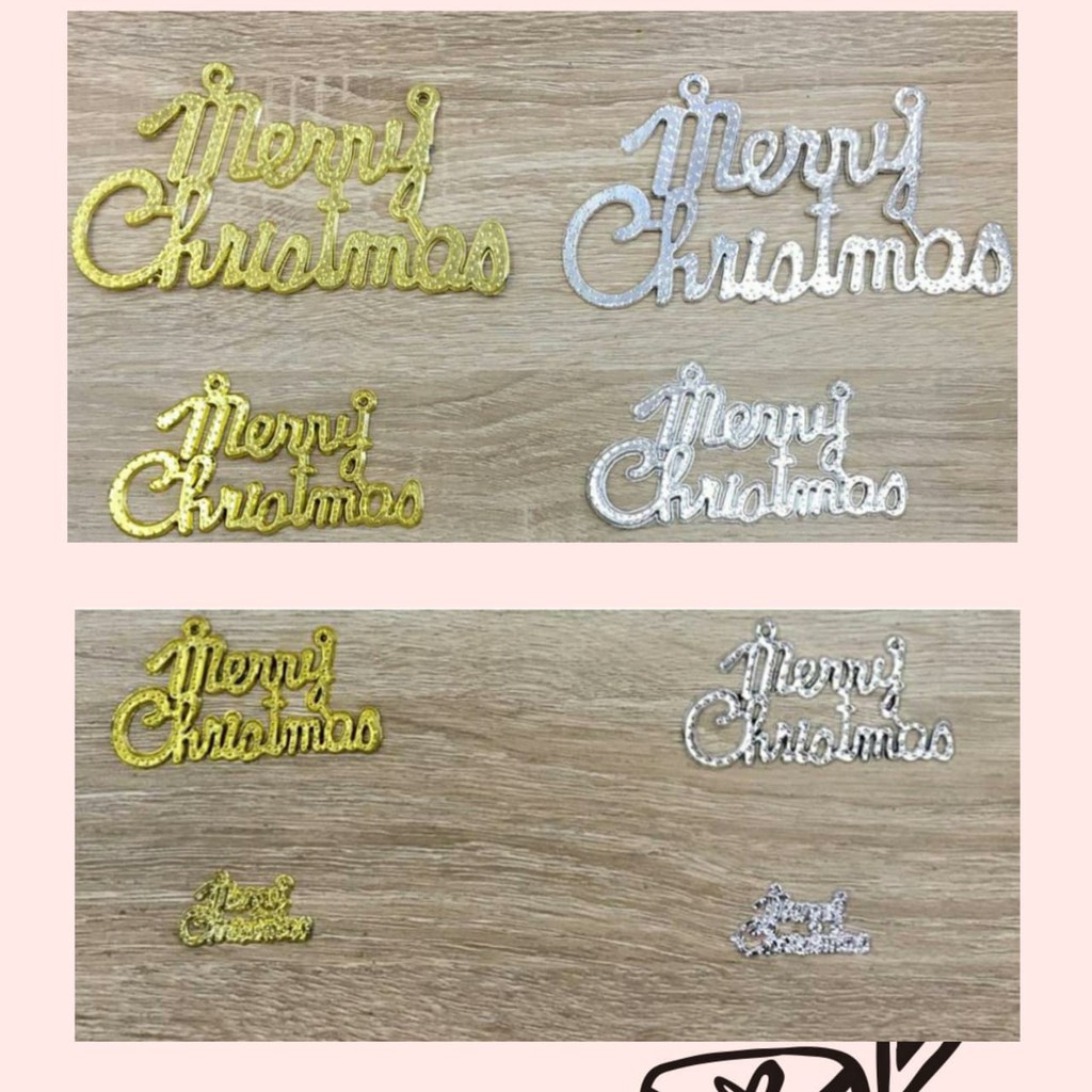 1 BUAH - TULISAN  MERRY CRISTMAS | APLIKASI NATAL