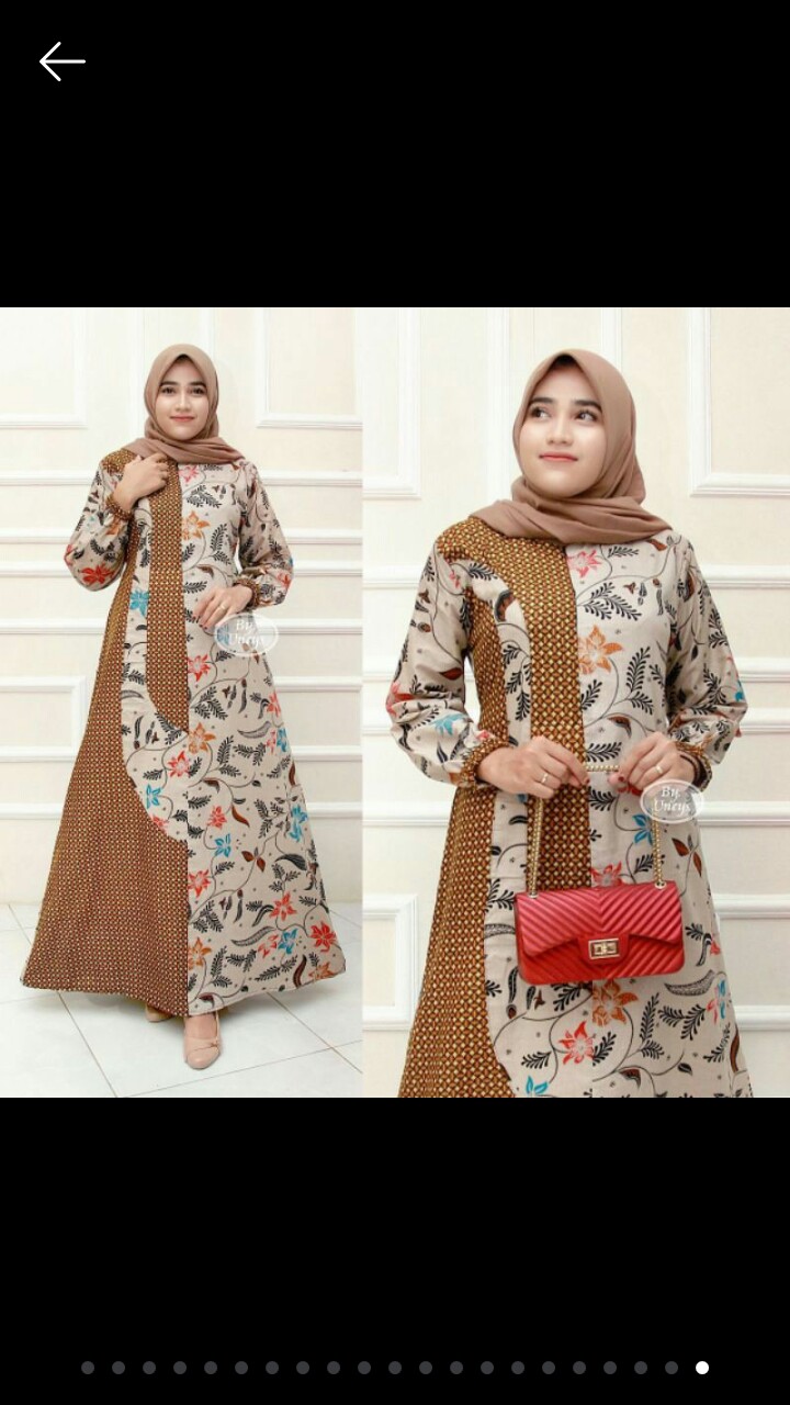 Gamis Batik Terbaru Fashion Muslim Wanita Gamis Jumbo Busui