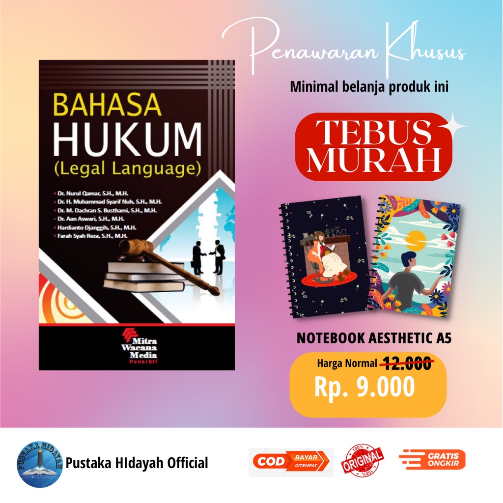 Jual Buku Bahasa Hukum - Nurul Qamar | Buku Hukum Buku Politik Buku ...