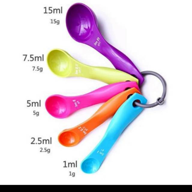 

Sendok ukur 1 set 5 in 1 warna warni