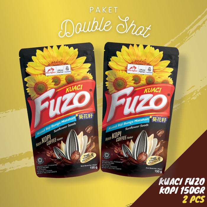 

Q12 Paket Double Shot - 2 Pcs Kuaci Fuzo Kopi 150Gr Dw51qs