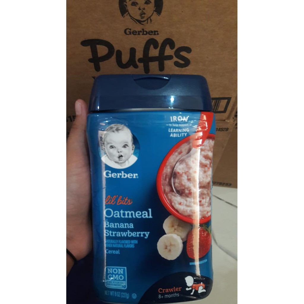Gerber Lil Bits Oatmeal Banana Strawberry Cereal 2025