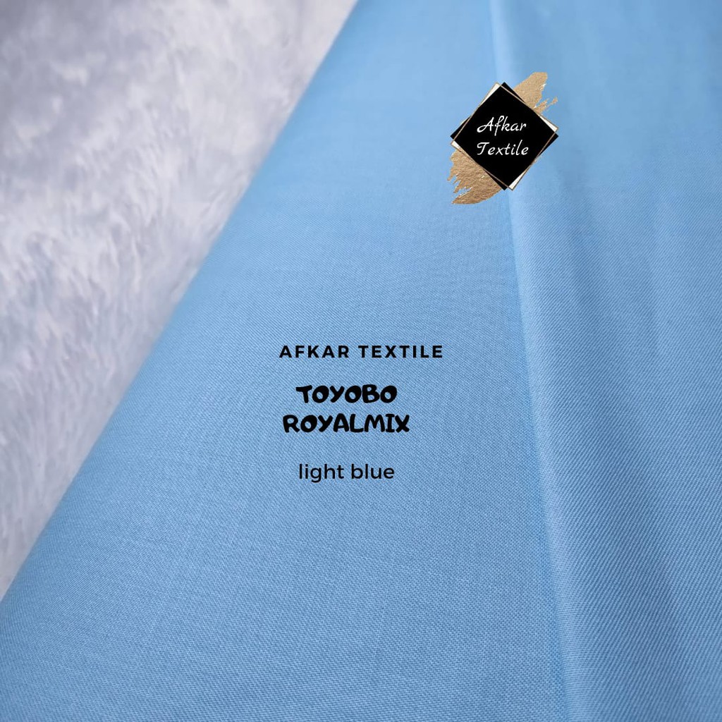 [TERMURAH] KAIN KATUN TOYOBO ROYAL MIX / Royalmix Premium Import / 100% Original Toyobo / Tidak KW-8 Light Blue