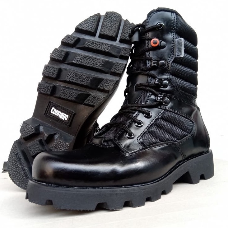 SEPATU PDL JATAH TNI  AD AU AL MATA KUCING KULIT SAPI  ASLI ORIGINAL