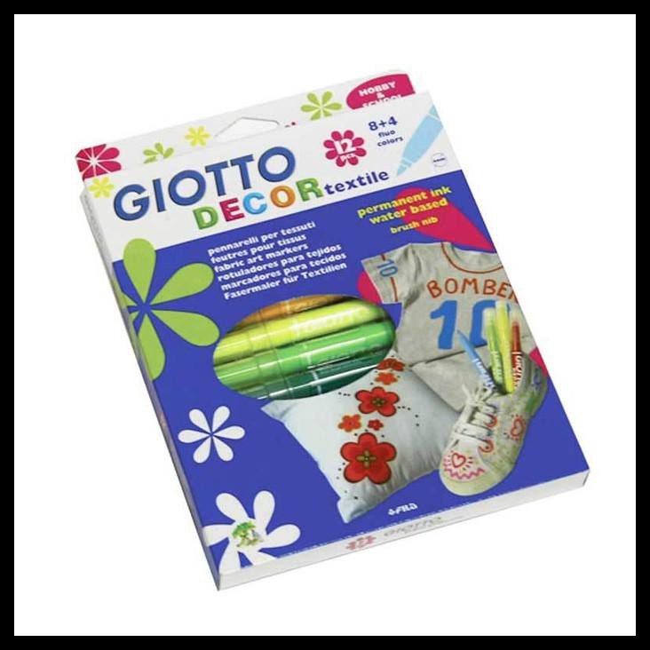 

Spidol Permanen Khusus Kain Giotto 12 Warna/Decor Textile Spidol