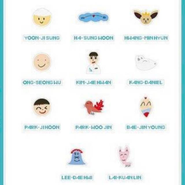 WANNA ONE SUMMER POP UP STORE LUGGAGE STICKERS