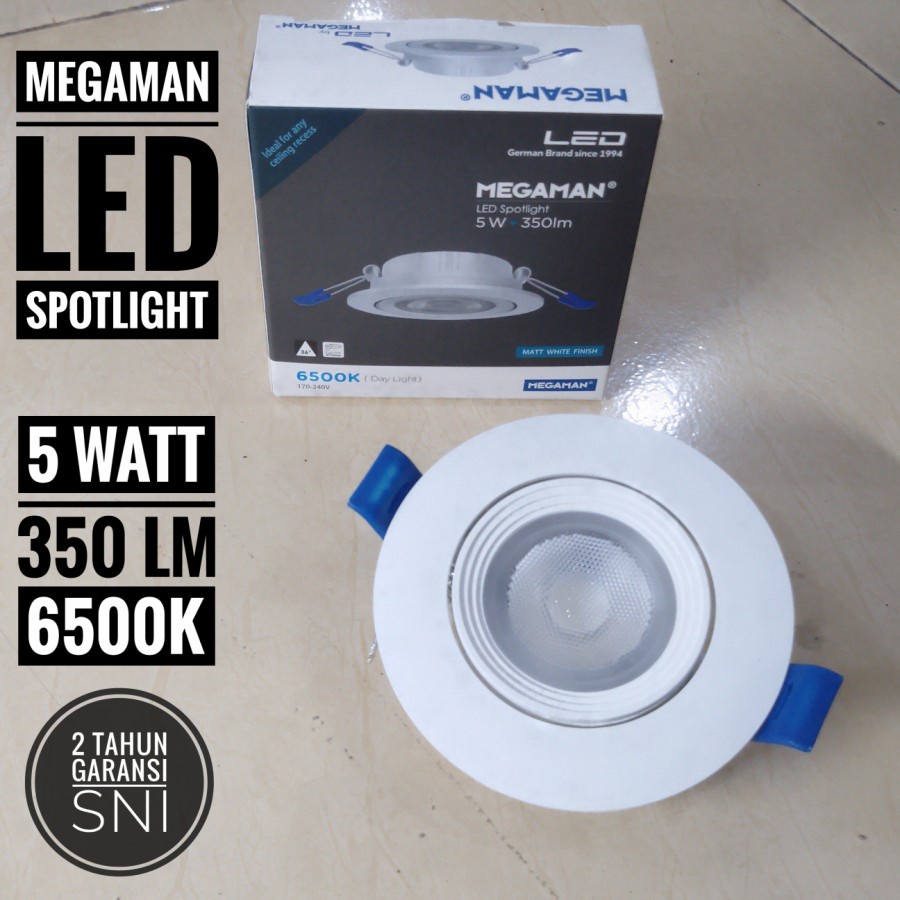 Lampu LED Spotlight 5 Watt MEGAMAN 2.5&quot; 6500K - Putih MQTL2048-5W