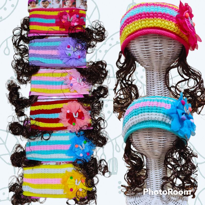 [LC015] Bandana Bando Wig / Bandana Anak Rambut poni / Bando Anak Wig 06-4th