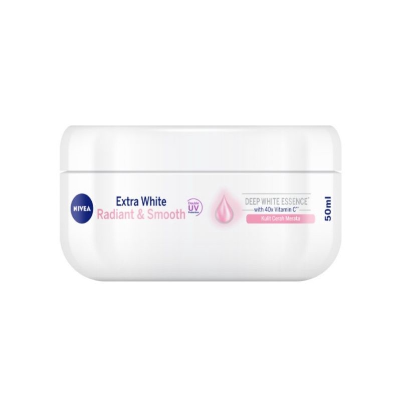 NIVEA EXTRA WHITE RADIANT &amp; SMOOTH BODY CREME SOFT CREAM 50ML 100ml