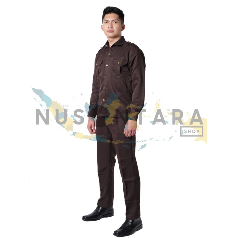 Baju Seragam Safari Baju Safari Setelan Safari Security Seragam Satpam Baju Sekurity Baju Sekuriti