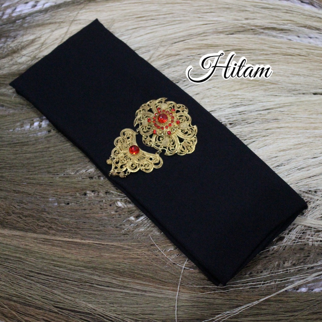 Selendang Sifon Hycon | Selendang Bali | Senteng-Hitam