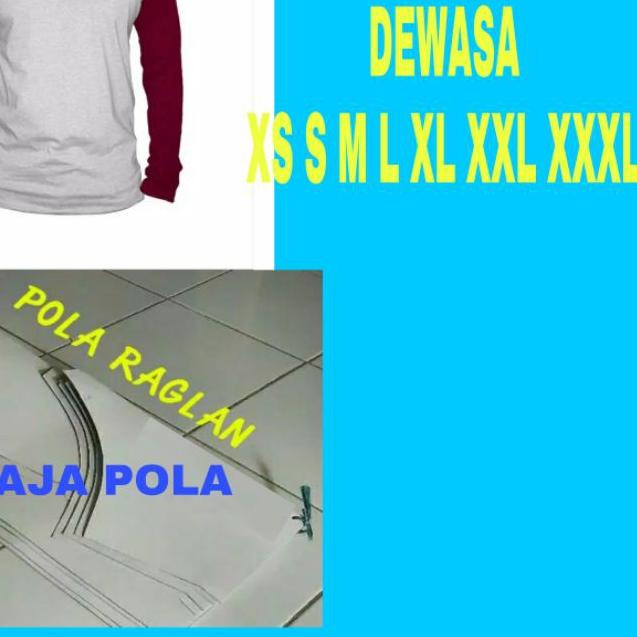 ➻ pola instan kaos raglan pria dewasa lengan panjang dn pendek/pola kemeja pria dewasa ♦