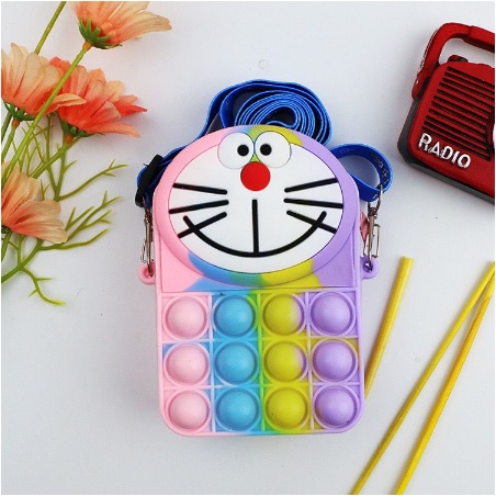 TAS POP IT ANAK DORAEMON / TAS POP IT ANAK SELEMPANG / TAS POP IT ANAK TERMURAH - PO-34