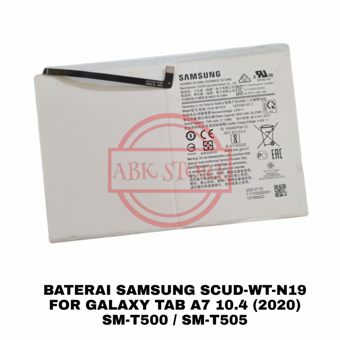 BATERAI BATTERY SAMSUNG GALAXY TAB A7 10.4 (2020) SM-T500 SM-T505 ORI