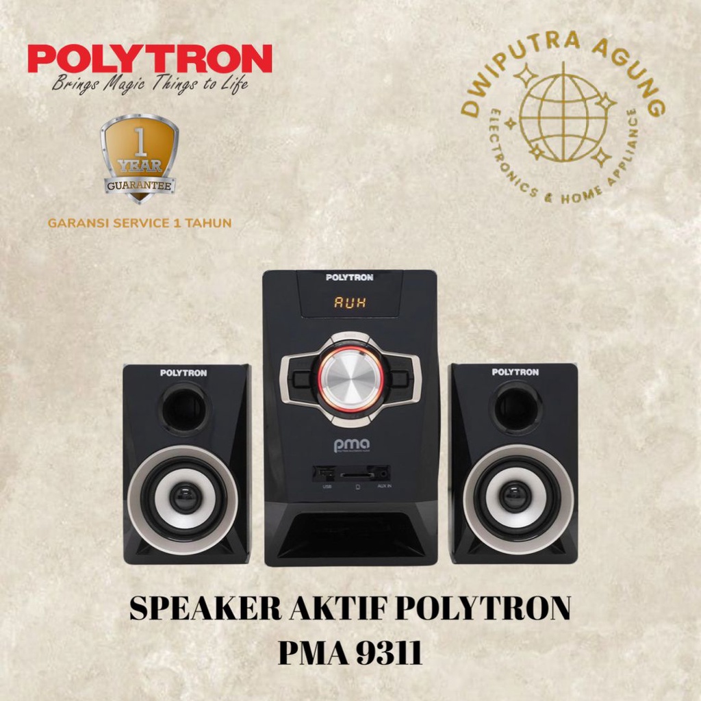 SPEAKER AKTIF POLYTRON PMA9311 PMA 9321 SPEAKER BLUETOOTH PMA-9321
