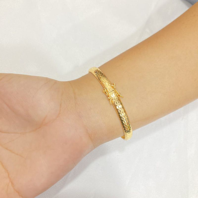 gelang tangan kolong 2pcs gelang keroncong kolong isi 2 perhiasan wanita titanium gold