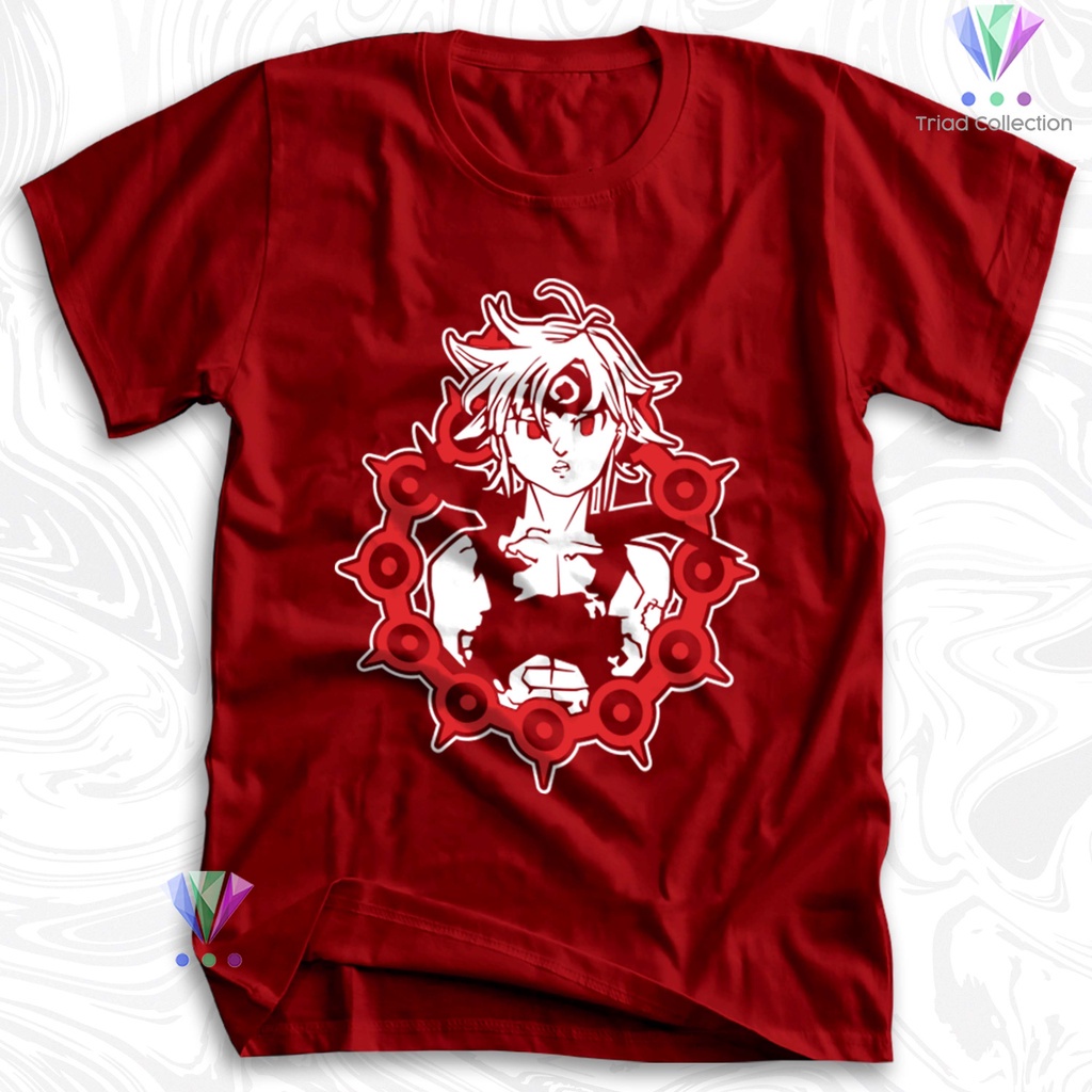 Tshirt Baju Kaos Distro Anime Meliodas Nanatsu No Taizai Seven Deadly Sins / Kaos Distro Pria Wanita