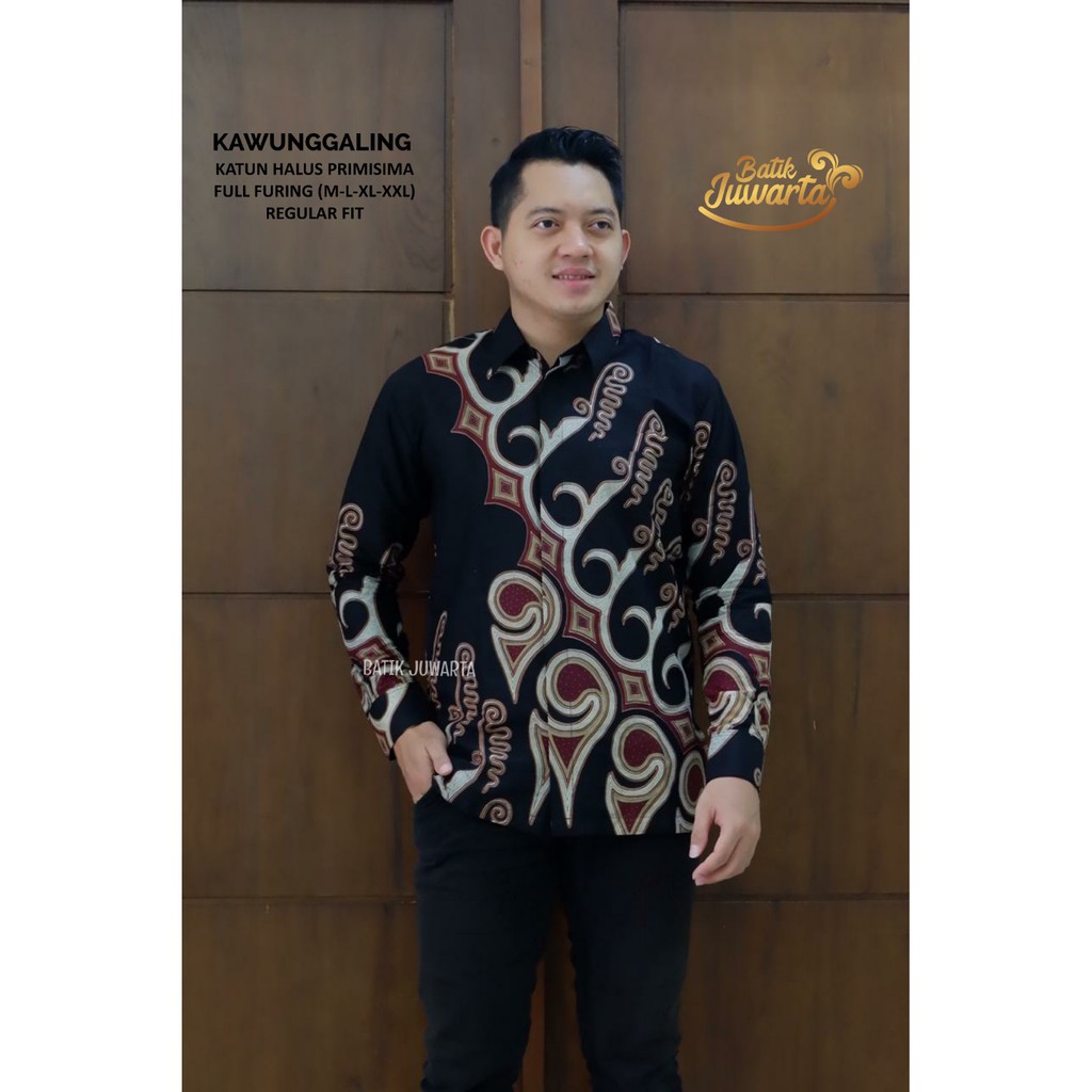 KAWUNGGALING Kemeja Batik Pria Full Furing Bahan Katun Halus Primisima