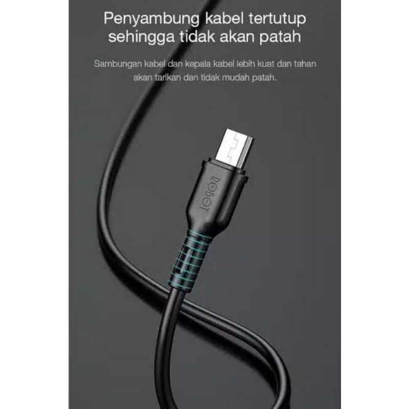 Kabel ROBOT RT-CD100 Kabel Data Android Micro Usb 1M Fast Charging