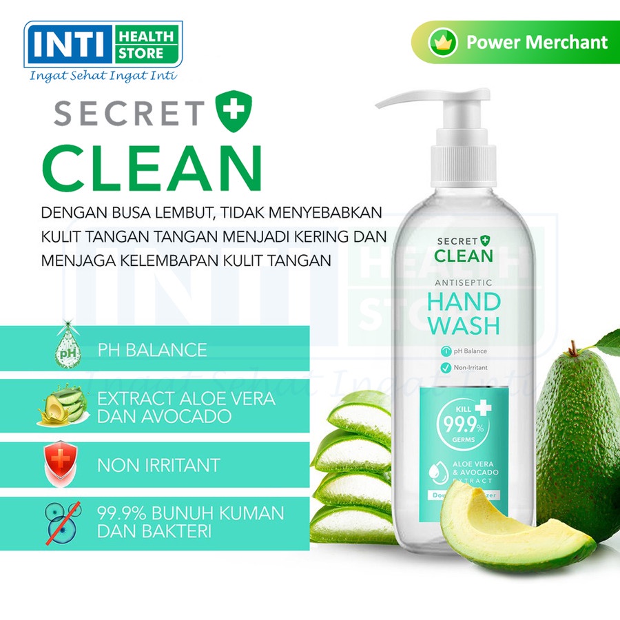 Secret Clean | Hand Wash Antiseptic 500 ml | Sabun Cuci Tangan