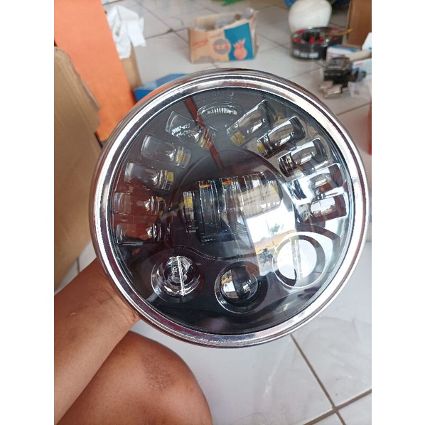 Daymaker 19led lampu depan daymaker 19 led 7inch set batok