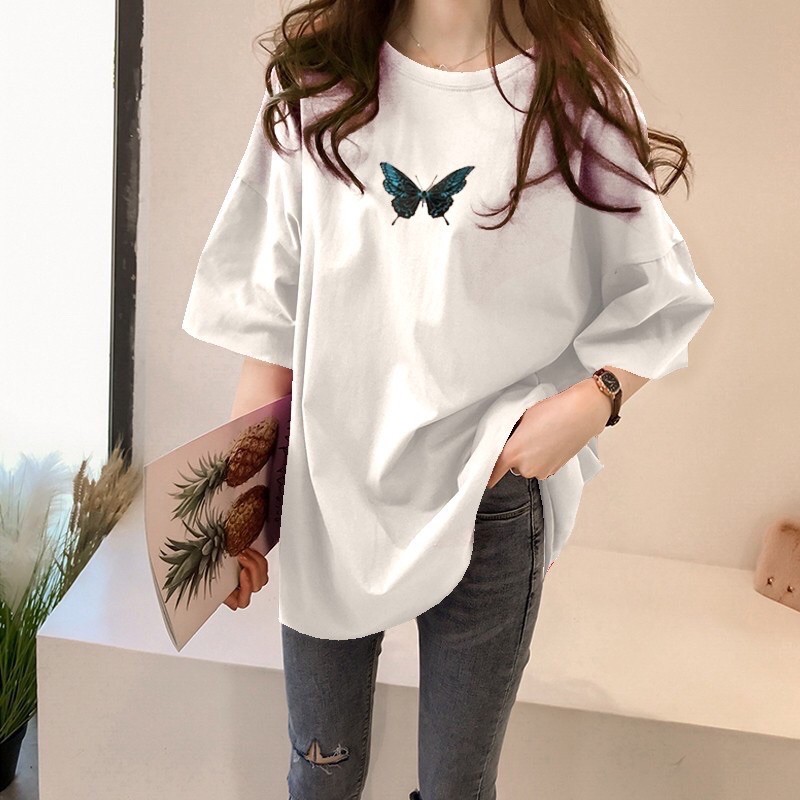 OVERSIZE KAOS BUTTERFLYY LILAC/ TUMBLR TEE KAOS KEKINIAN BESAR/READY STOCK SIAP KIRIM