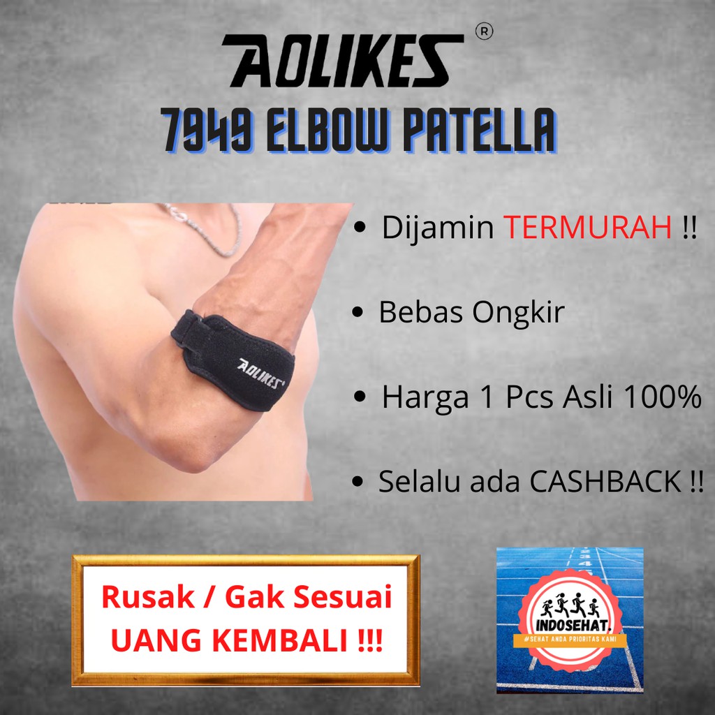 AOLIKES 7949 Elbow Patella / Arm Support Sleeve Gym Fitness Sport - Deker Pelindung Siku Tangan