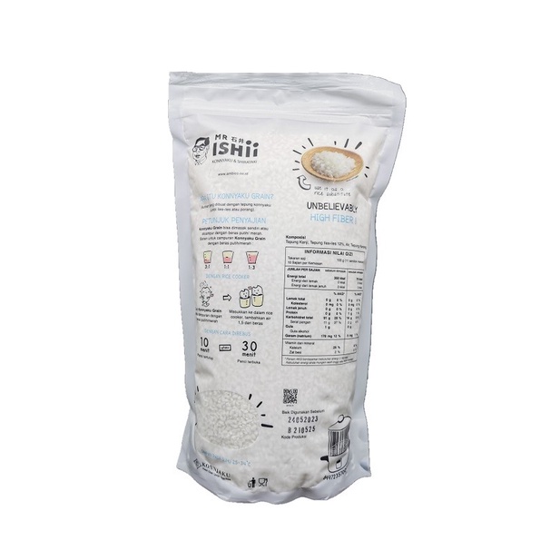 

978qW Tsubu Dry Shirataki Konnyaku Rice Kecil / Beras Diet Konyaku 1Kg W5Q0112