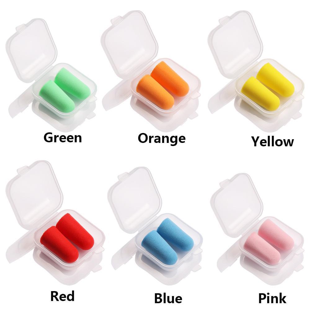 Top 1per5pasang Penyumbat Telinga Comfort Travel Rebound Bentuk Meruncing Anti-noise