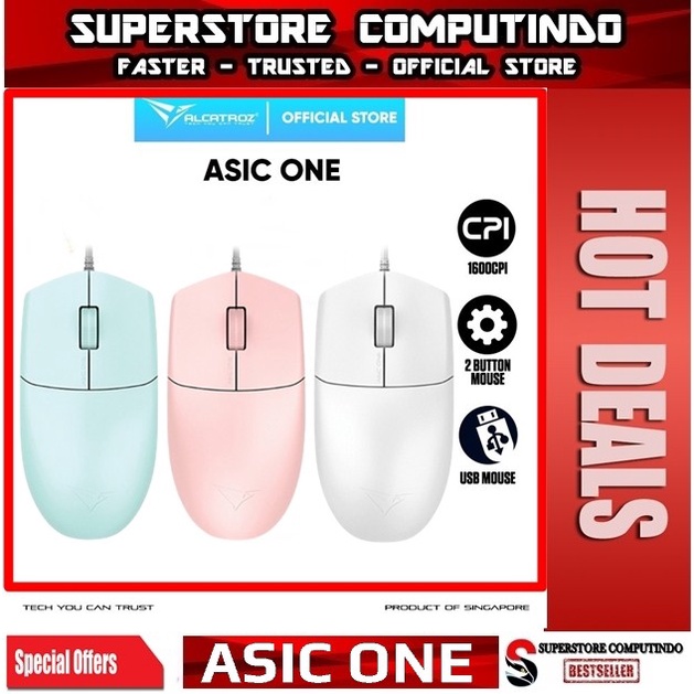 Alcatroz Asic ONE Wired USB Mouse 1600 CP | Alcatroz Asic 1 Optical