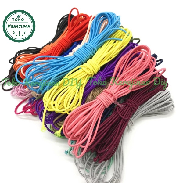 [ 5 Meter ] Tali Elastis 2.5mm Sengkelit Tali Karet String Strap Masker