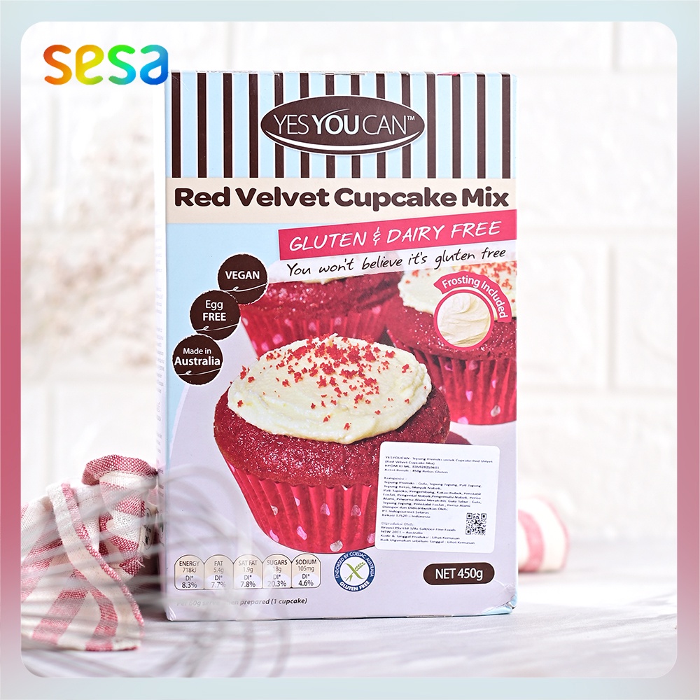 

Yes You Can - Red Velvet Cupcake Mix 450 g (Tepung Premix)