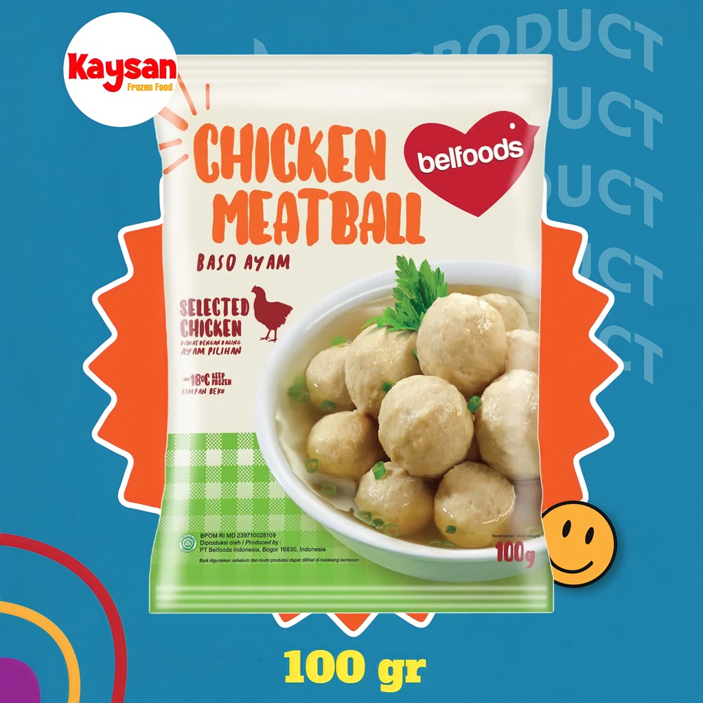 BELFOODS BAKSO AYAM 100 GRAM CHICKEN MEATBALL