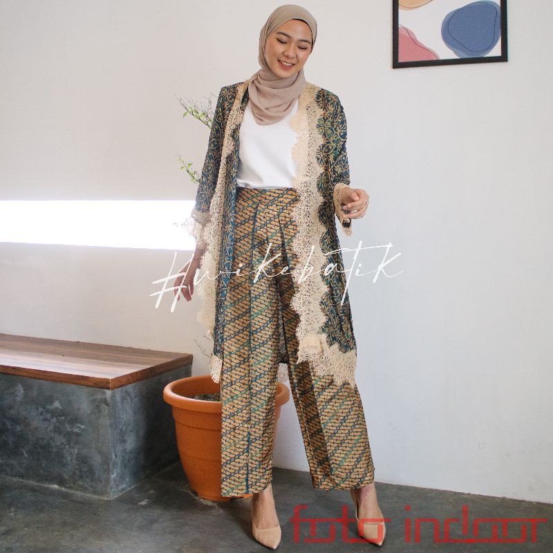 BATIK TRUSMI | SET OUTER LACE KULOT SLAYER LIZA ROSALITA BAHAN VISCOSE