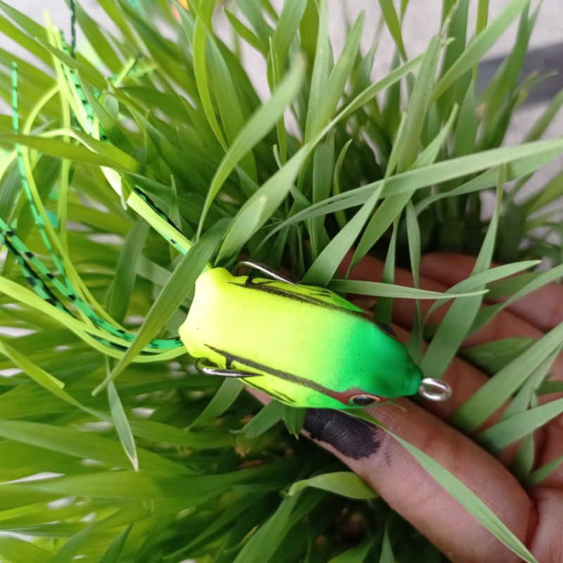 Umpan pancing soft frog kodok karet / kodok / umpan ikan gabus / soft lure kodok mini 3,5cm 5gr