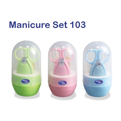 BabySafe Manicure Set RKM 103 Gunting Kuku Bayi / Perawatan Kuku Bayi Satu Set Isi Gunting, Capit Kuku, Kikir Kuku, dan Pinset