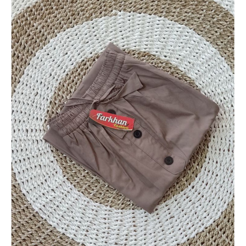 ROK A LINE PANJANG KATUN BANKOK ROK PANJANG A LINE POLOS-Mocca