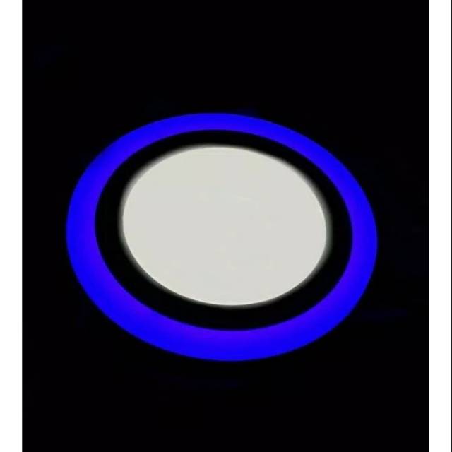 Lampu downlight led panel 2 warna 2 nyala bulat 16 watt IB plafon